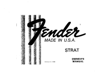 Fender STRAT-1980 - Owners Manual